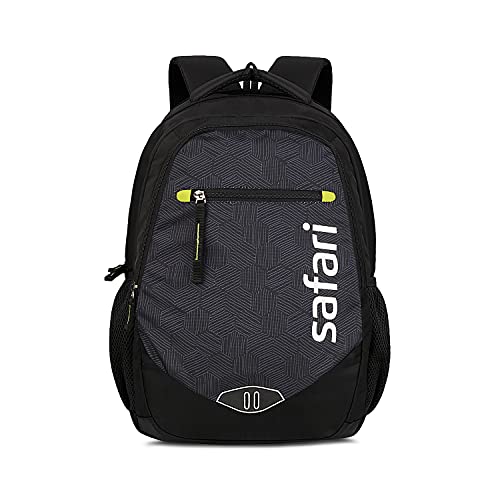 Skybags Casual Standard Backpack 28L, 2 Main Compartments, Bottle Pocket, Front Pocket, Padded Shoulder Straps | Black | Brat
