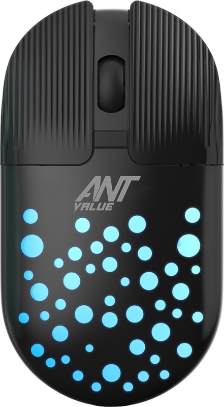 Ant Value FKAPU05 / Silent, Adj. DPI, RGB Lights Wireless Optical Mouse(2.4GHz Wireless, Black)