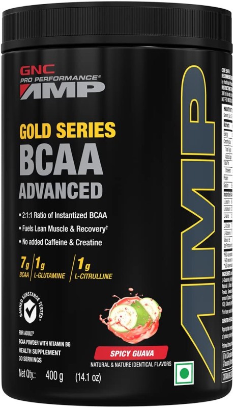 GNC PRO PERFORMANCE AMP GOLD SERIES BCAA 400 GM (SPICY GUAVA) BCAA(400 g, SPICY GUAVA)