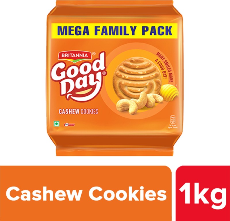 BRITANNIA Good Day Cashew Cookies(1000 g, Pack of 10)