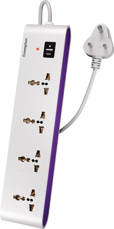 Crompton Powerbox Alpha S 4  Socket Extension Boards(Black, White, 2 m)
