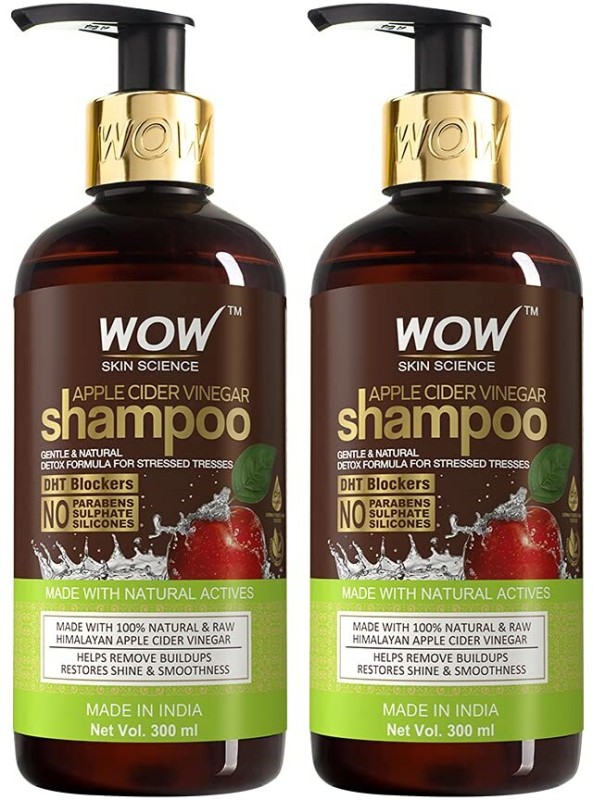 WOW SKIN SCIENCE Apple Cider Vinegar Shampoo|Restores Shine & Smoothness|No Parabens & sulphates(600 ml)