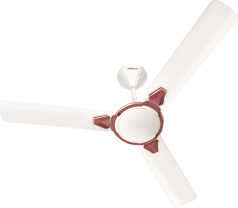 HAVELLS HAVELLS Equs ES 1200 mm 3 Blade Ceiling Fan (White Maroon, Pack of 1) 1 Star 1200 mm Energy Saving 3 Blade Ceiling Fan(White Maroon, Pack of 1)