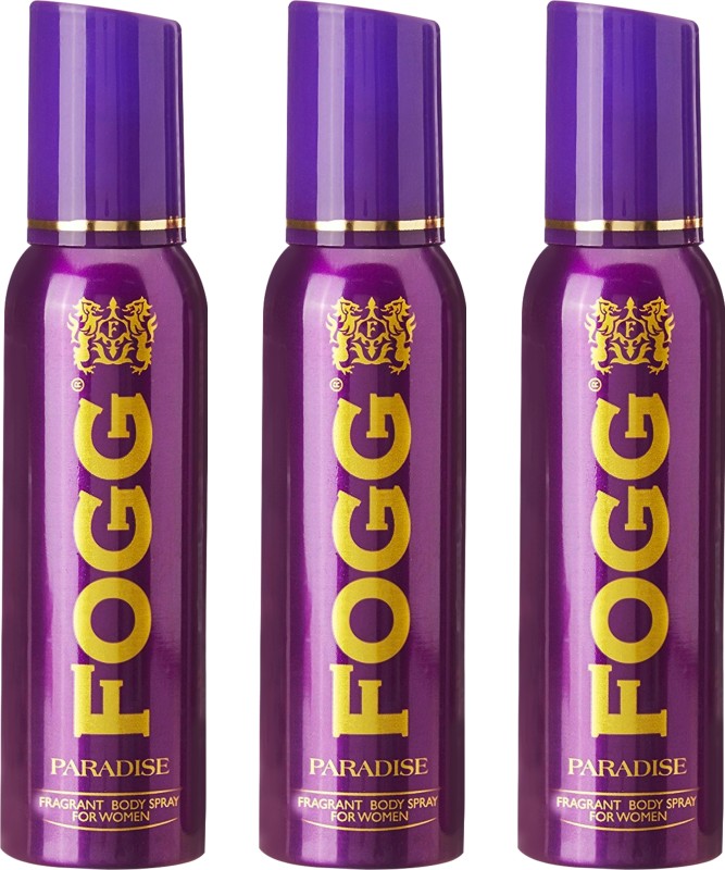 FOGG Paradise No Gas Body Spray  –  For Men(450 ml, Pack of 3)