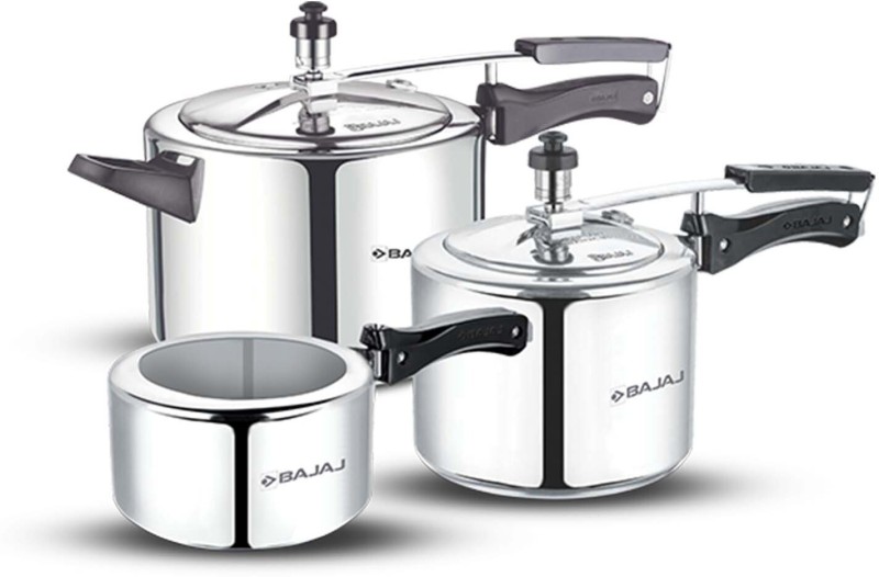 Greenchef Coral Combo 5 L, 3 L, 2 L Outer Lid Pressure Cooker(Aluminium)