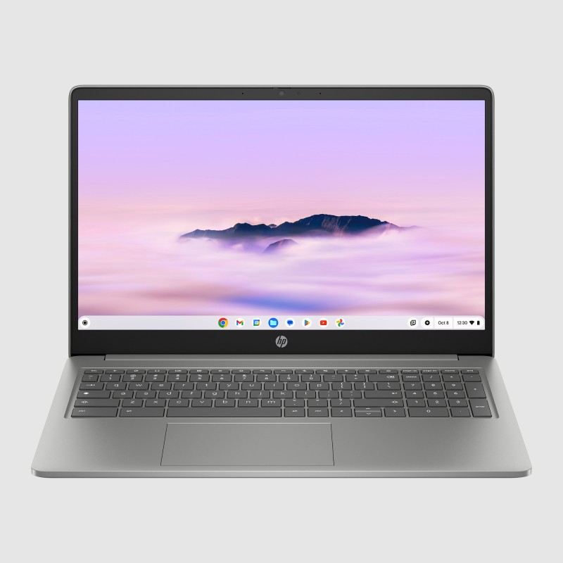 HP Intel Core i3 N305 – (8 GB/Hybrid/Chrome OS) 15a-nb0002TU Thin and Light Laptop(15.6 Inch, Natural Silver, 1.49 Kg)