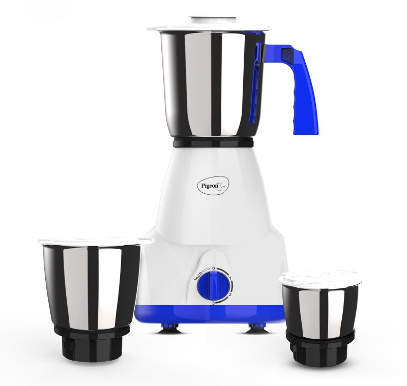 Pigeon Gusto 12485-M 500 W Mixer Grinder (3 Jars, White)