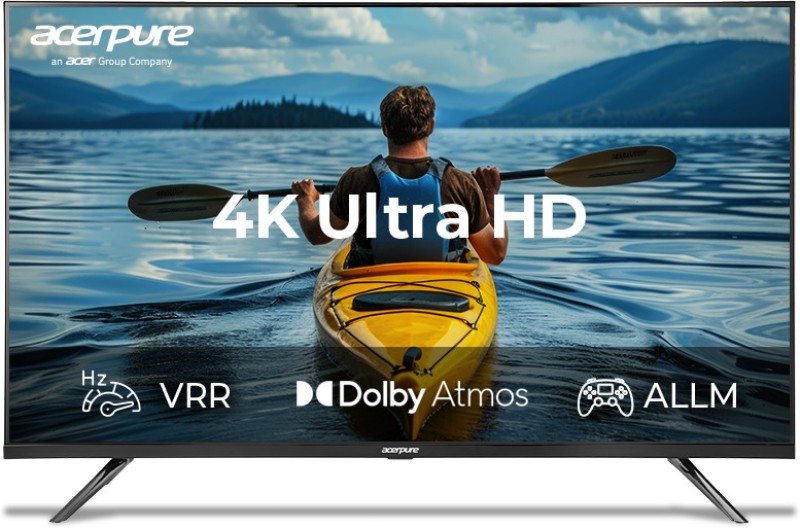 acerpure Aspire TV by Acer (2024 Series) 108 cm (43 inch) Ultra HD (4K) LED Smart Google TV with Bezel-Less | Google OS | VRR | ALLM | Dolby ATMOS(AP43UG51ASFTD)