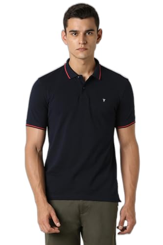 Van Heusen Flex Men’s Regular Fit Polo Shirt (VFKPARGFL16747_Aqua