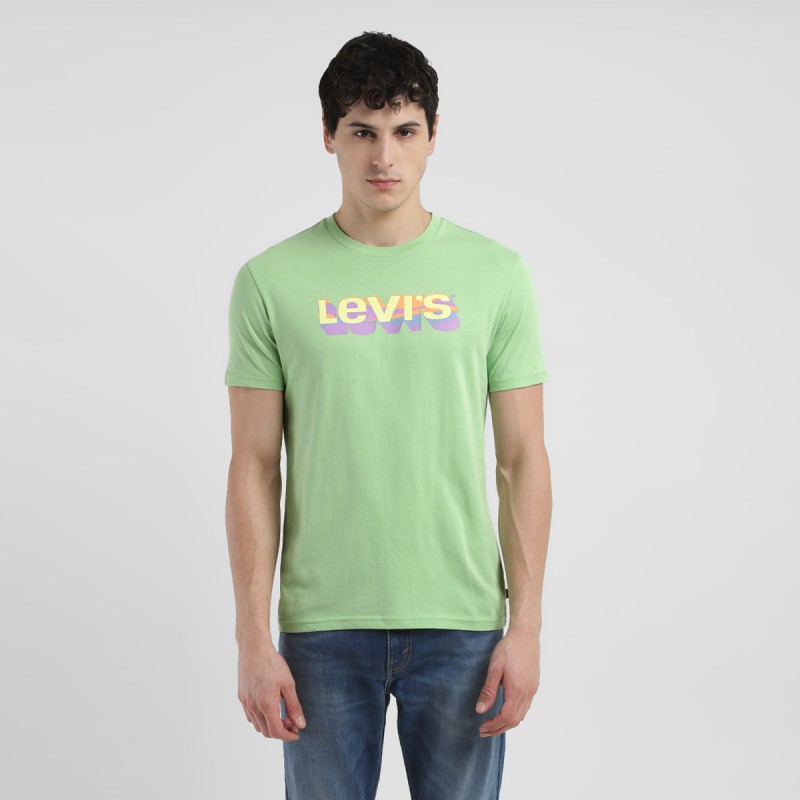 LEVI’S Printed Men Crew Neck Green T-Shirt