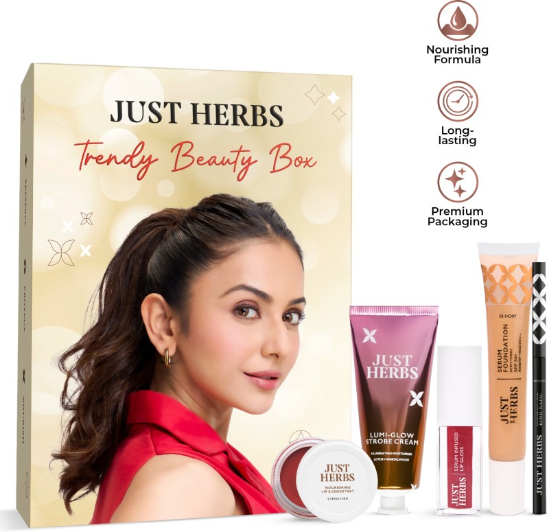 Just Herbs Make Up Kit Include Kajal,Primer, Cheek & Tint, Lipstick, Foundation,Toner