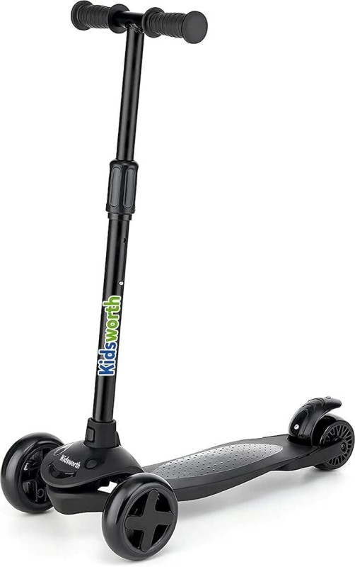 Toys R Us Avigo Road Runner Kid Scooter 3-Wheel Adjustable Height Handle Kick Scooter(Black)