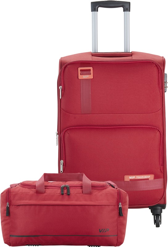 VIP Domina�Durable Polyester Soft sided Cabin size trolley with 45L duffle Expandable  Check-in Suitcase 4 Wheels – 27 Inch