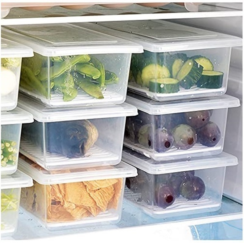 Mataiva Plastic Fridge Container  – 1500 ml(Pack of 6, Multicolor)