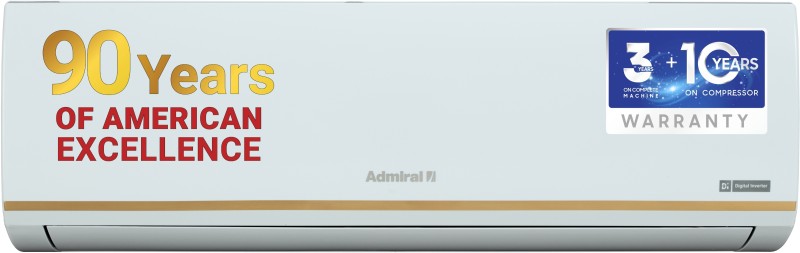 Admiral 2024 Model 1.5 Ton 3 Star Split Inverter 4 Way Swing AC  – White(ADSAC18K3SINV, Copper Condenser)