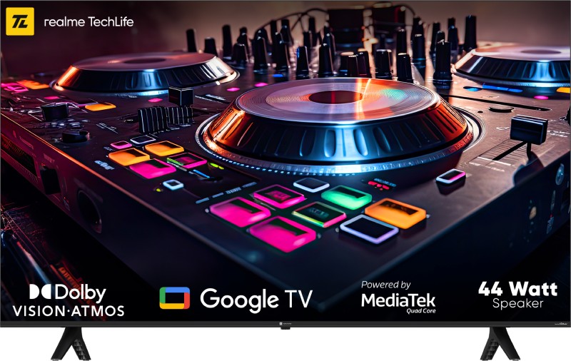 realme TechLife CineSonic Q 165 cm (65 inch) QLED Ultra HD (4K) Smart Google TV(65UHDGQRWSGQ)