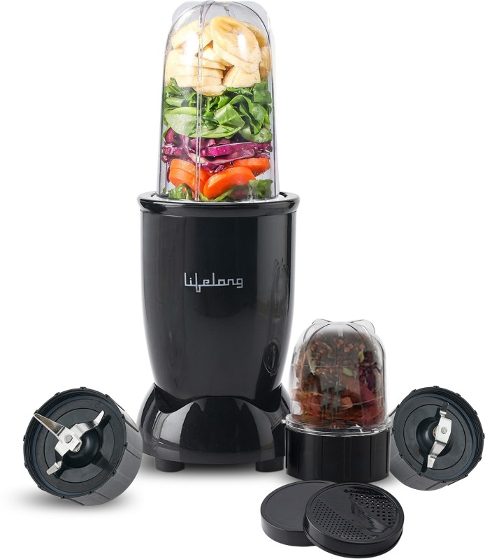 Lifelong Regalia 450 W Mixer Grinder(LLNBB001 Nutri Mixer | 2 Jars | Black)
