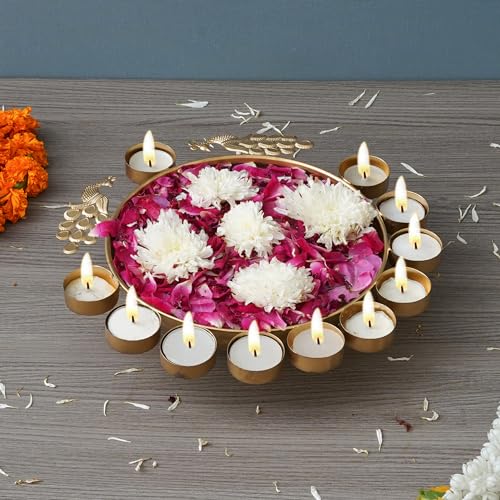 IndianCraftVilla Handmade Occasion gifts silver gold plated unique bowl set with comes with gift pack use for Dry Fruits, gifting purposes on Wedding Aniversary Diwali Christmas Occasion, 0.1 liter