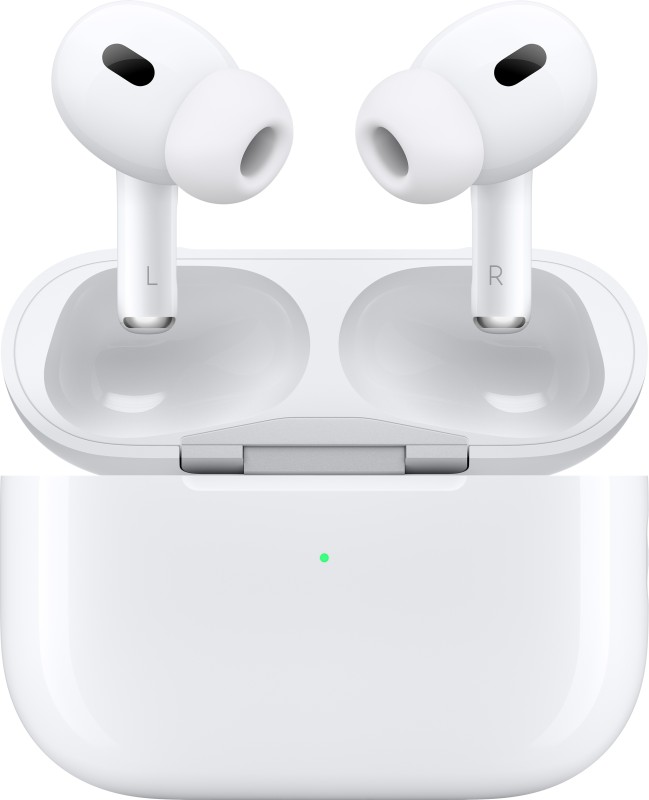 Apple AirPods Pro (2nd generation) with MagSafe Case (USB-C) Bluetooth(White, True Wireless)