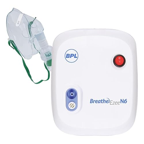 BPL Medical Technologies Bpl Breathe Ezee N6 Low Noise Compressor Nebuliser Machine Kit For Child And Adult, Portable Nebulizer,