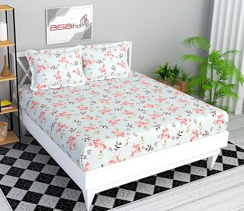 Stoa Paris Satin Bedsheets for King Size Bed – 300Tc Premium Bedsheet with 2 Pillow Cover, Luxury Bedding Set, for Diwali Decoration, Home Decor Gifting, for Couples, Wedding, Dreamy Blue,300 TC