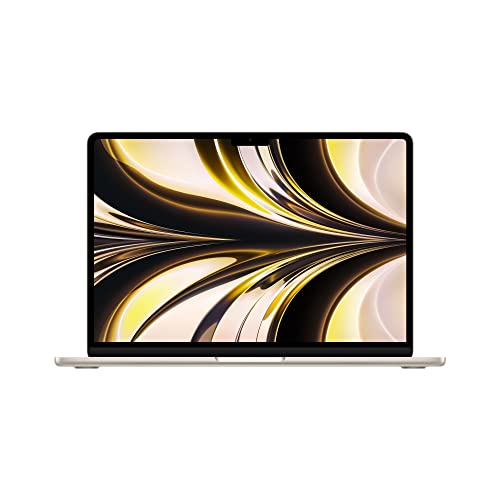 2022 Apple MacBook Air Laptop with M2 chip: 34.46 cm (13.6-inch) Liquid Retina Display, 8GB RAM, 256GB SSD Storage, Backlit Keyboard, 1080p FaceTime HD Camera. Works with iPhone/iPad; Starlight