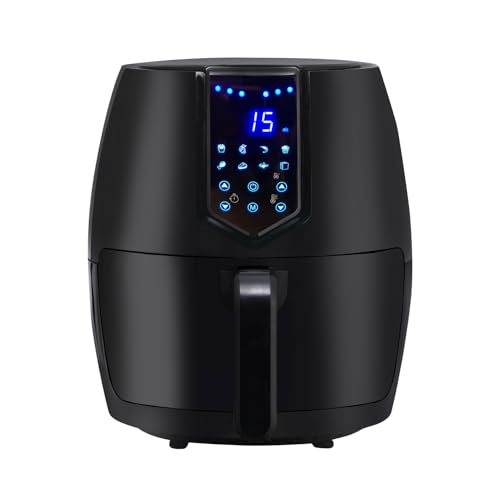 Pigeon Healthifry Digital Air Fryer, 360° High Speed Air Circulation Technology 1200 W with Non-Stick 4.2 L Basket – Green