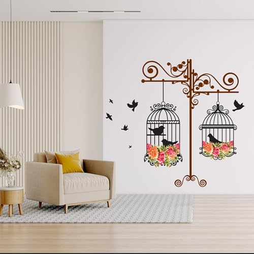 Amazon Brand – Solimo Wall Sticker for Bedroom (Cute Pets Sleep) | PVC Vinyl | Self-Adhesive | Charming Home Décor (137 cm x 97 cm)