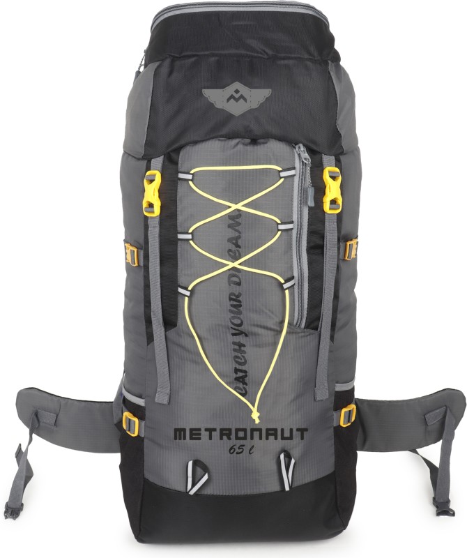 METRONAUT Trekking Bag For Hiking/Camping/Outdoor Sports with Rain Cover Rucksack  – 65 L(Grey)