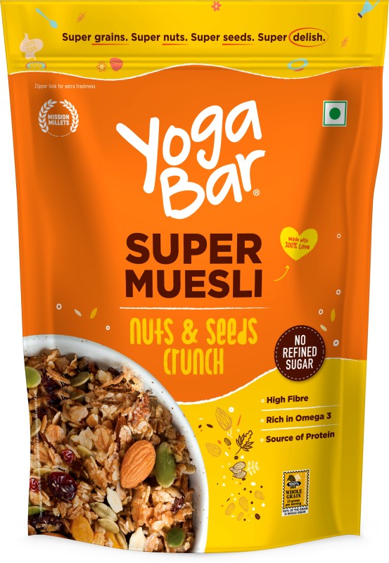 Yogabar by Yogabar Nut and seeds Muesli, Wholegrain Breakfast, High Fiber Pouch(700 g)