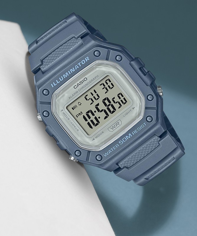 CASIO W-218HC-2AVDF Youth Digital Watch  – For Men & Women