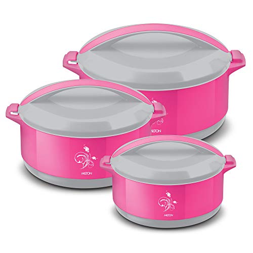 Milton Duplex 20 Spa 3 PCS Bathroom Set, Sturdy and Durable, Bucket 20L, Stool and Mug 1L, Lightweight and Rigid, Plastic Bathware Combo, Easy to Clean and Attractive Design, Pink