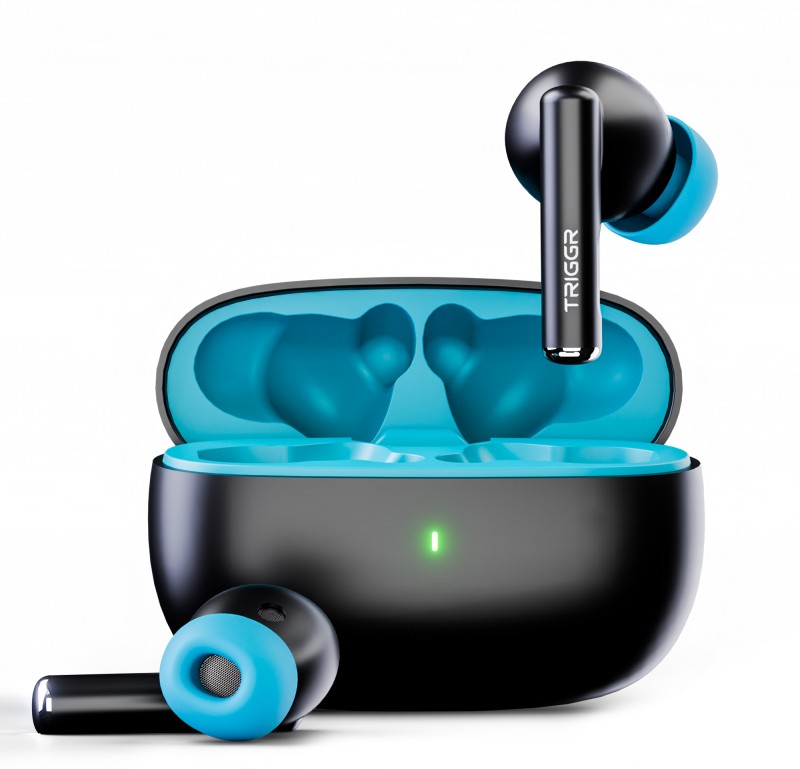 TRIGGR Ultrabuds N1 Neo with ENC, 40Hr Playback, 13mm Drivers, Rich Bass, Fast Charging Bluetooth(Sky Black, True Wireless)