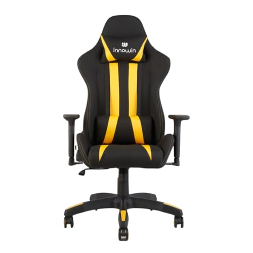 INNOWIN Luna Gaming Chair Ultimate Ergonomic Multi Functional Gaming Chair with 4D Adjustable Arms & 180° Tilt Butterfly Mechanism with Cooling Fabric Headrest & Lumbar Support (Grey and Black)