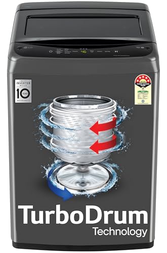 LG 8 Kg, 5 Star, Wi-Fi, Direct Drive Technology, Steam Wash, 6 Motion DD, Fully-Automatic Front Load Washing Machine (FHB1208Z4M, Allergy Care, In-Built Heater, Touch Panel, 2024 model, Middle Black)