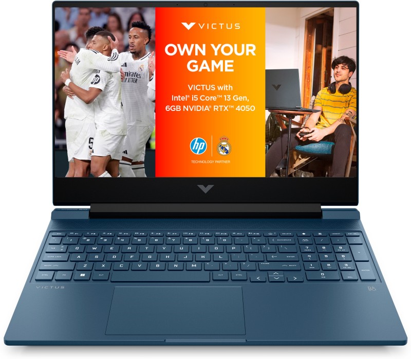 HP Victus Intel Core i5 13th Gen 13420H – (16 GB/512 GB SSD/Windows 11 Home/6 GB Graphics/NVIDIA GeForce RTX 4050/144 Hz) fa1278TX Gaming Laptop(15.6 inch, Performance Blue, 2.29 Kg, With MS Office)