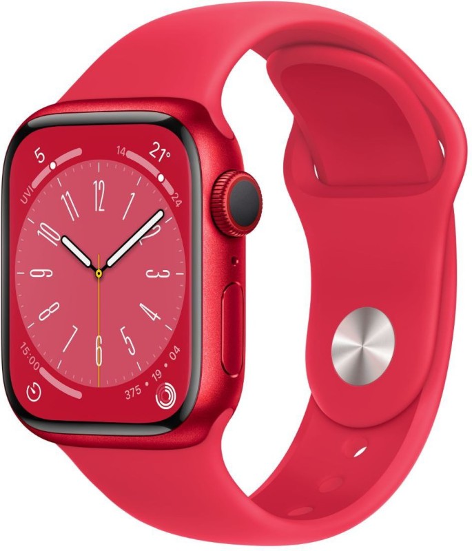 Apple Watch Series 8 GPS + Cellular with ECG app, Temperature sensor, Crash Detection(Midnight Strap, Regular)