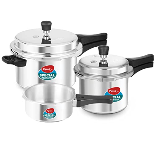 Bergner Tripro Triply Stainless Steel 3 Pc Cookware Set, 24 cm Indian Wok/Kadai with Lid, 22 cm Frypan Without Lid, Fast and Event Heating, Induction Bottom, Gas Ready, Silver