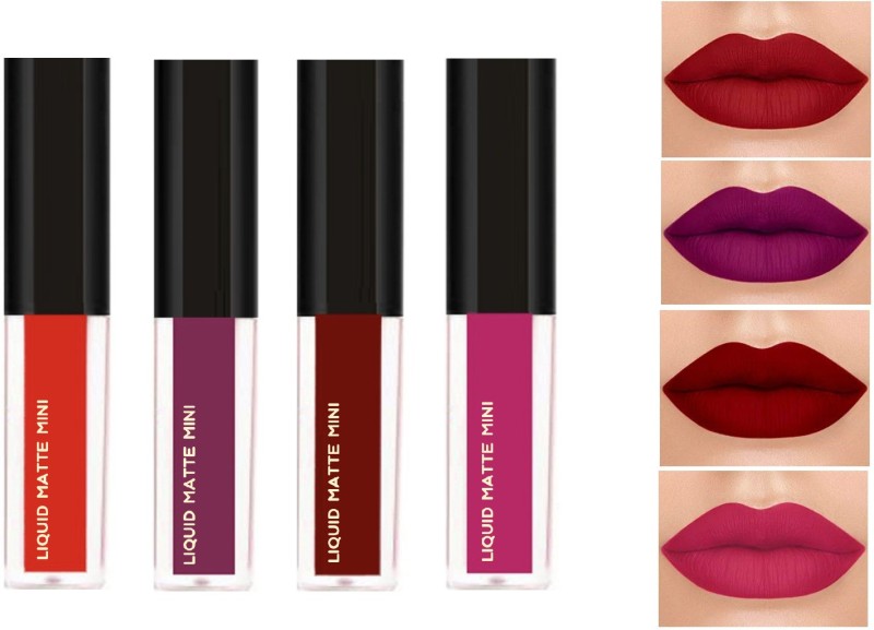 NYN HUDA Insta Beauty Sensational Liquid Matte Lipsticks 4 Piece(The Red Edition, 16 ml)