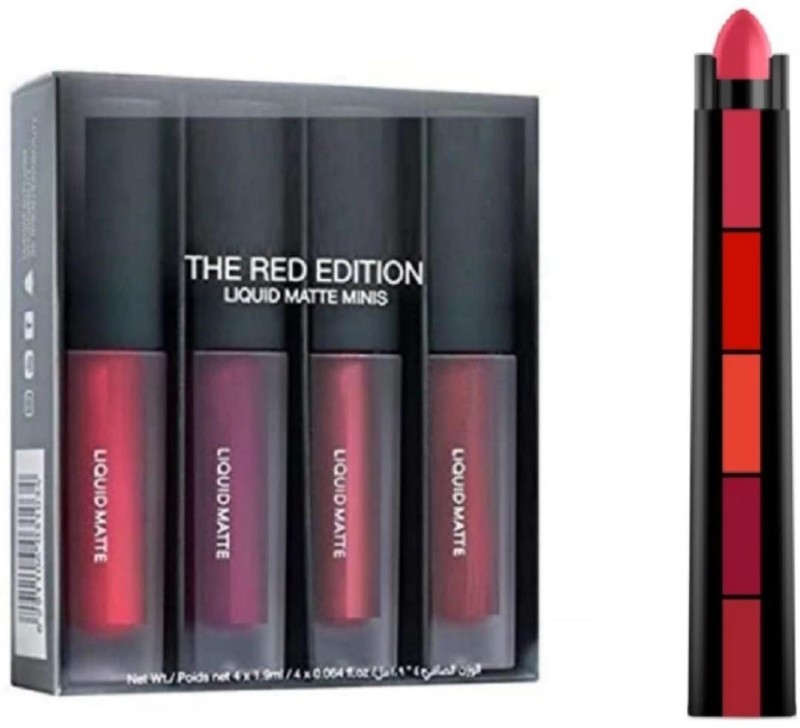 RVLIPS Nude Edition Long Lasting Sensational Liquid Matte Lipstick Non Transfer Set Of4(nude seina, nude brown, Nude Pink, nude, 12 ml)