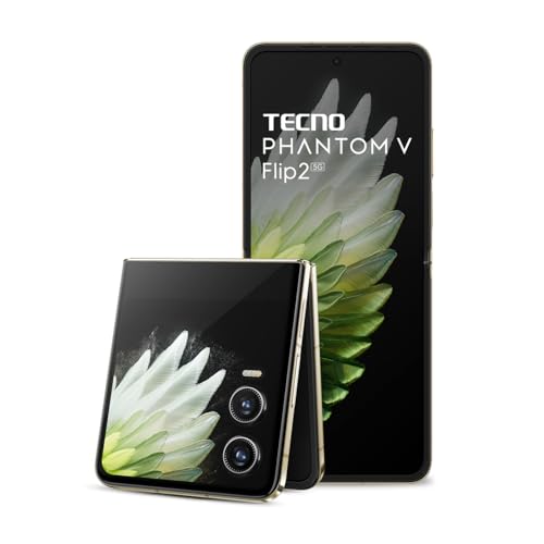 TECNO Phantom V Flip 2 (Travertine Green, 8GB+256GB) |Strongest Flip Ever | 4720mAh with 70W Charger | Advance AI Features | 50MP OIS+50MP Camera | 6.9″ 120Hz AMOLED Main & 3.64″ AMOLED Cover Screen