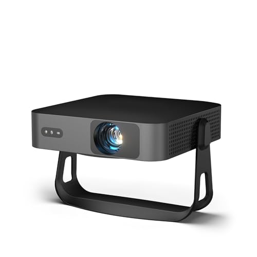 Pitinxa Fully Automatic Native 1080P Android 13.0 Smart Projector, Auto Focus, Auto 4D Keystone, 4X Brighter, 4K HDR Support, Rotatable Design, WiFi 6 & BT, Screen Mirroring, ARC.