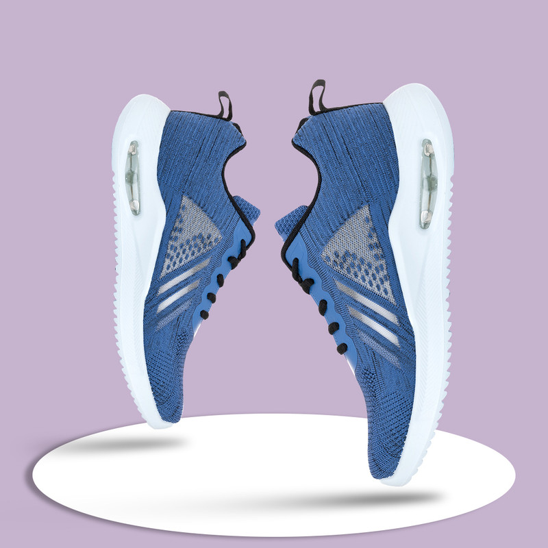 Khadim’s Knitting Running Shoes For Men(Blue , 9)