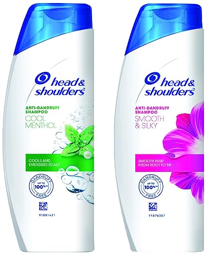 Head & Shoulders, Anti Dandruff Shampoo, Smooth & Silky, 180 ML & Head & Shoulders, Anti Dandruff Shampoo, Anti Hairfall, 180 ML