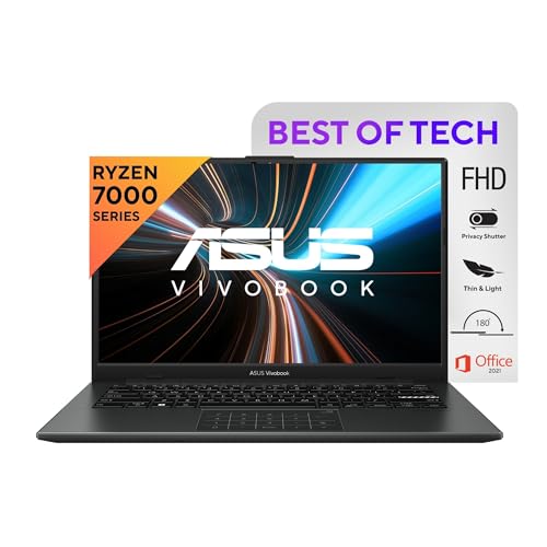 ASUS Vivobook Go 14, AMD Ryzen 3 7320U, 8GB RAM, 512GB SSD, FHD, 14″/35.56cm, Windows 11, Office 2021, Black, 1.38KG, E1404FA-NK325WS, 42WHr, Thin and Light Laptop