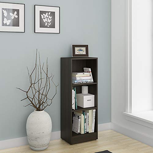 Spacewood William Book Shelf for Home | 3 Year Warranty | Home Library, for Wall, Book Stand, Case 1060 X 400 Engineered Wood, 3 Shelves – Fumed Oak