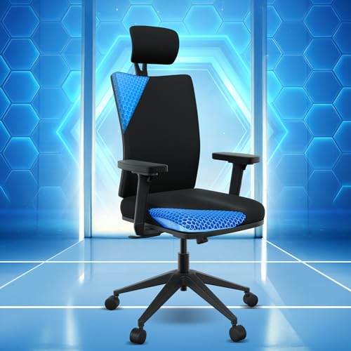 Green Soul | Xtreme | Multifunctional Ergonomic Gaming & Office Chair|Premium PU Leather Upholstery|4D Armrests|Adjustable Neck,Lumbar Pillow|180° Back Recline (Black & Blue) Installation Provided