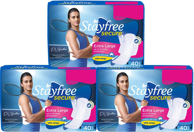 STAYFREE Secure Cottony Sanitary Pad(Pack of 120)