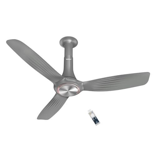 Havells Trinity Underlight 1200mm 1 Star Energy Saving Ceiling Fan (Mettalic Black LT Copper, Pack of 1)