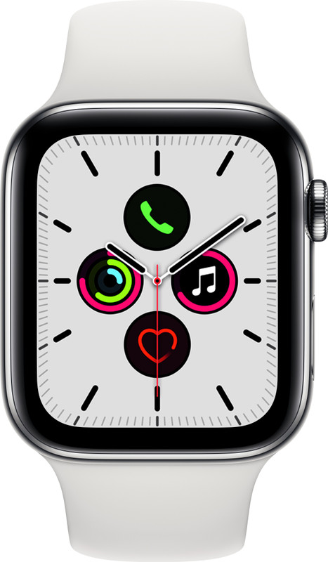 Apple Watch Series 5 GPS + Cellular(White Strap, Regular)